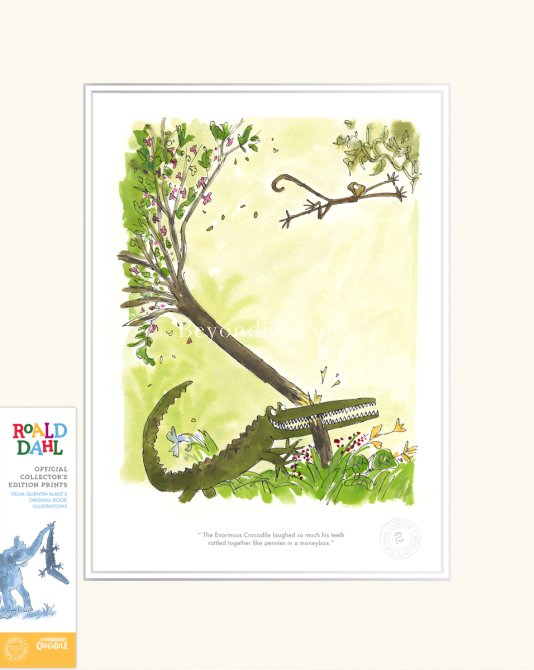 Roald Dahl Geburtstagskarte 'Enormous Crocodile' – Offizielles Lizenzprodukt, 17,8x15,2 Cm, Mit Umschlag