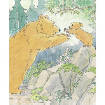 Barbara Firth - Little Bear jumped off Bear Rock - print
