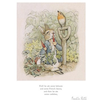 Then he ate some radishes