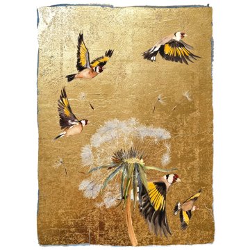 Jackie Morris print Lost Words Charm on Goldfinch premium p1