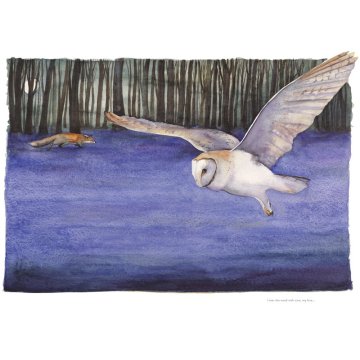 Jackie Morris - Lost Words - Enter the wood with care my love - print