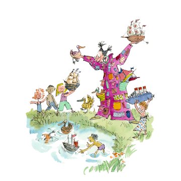 Quentin Blake print - Angelica Sprocket's Pockets