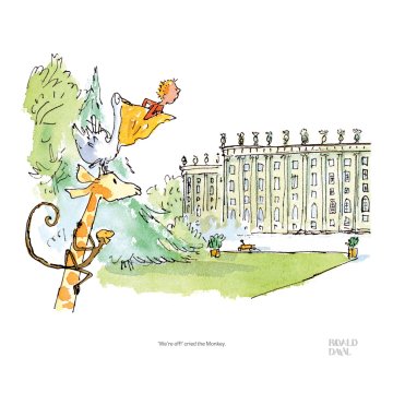 Quentin-Blake-Roald-Dahl-We're-off-cried-the-monkey-print
