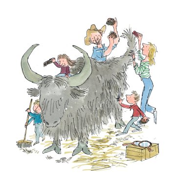 Quentin Blake print - Y is for Yak
