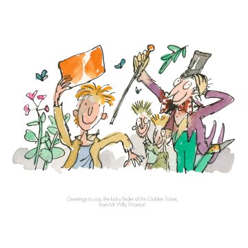 Quentin Blake Roald Dahl print - Charlie Chocolate Factory