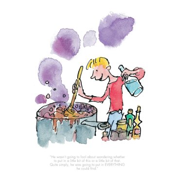 Quentin Blake Roald Dahl print - George's Marvellous Medicine