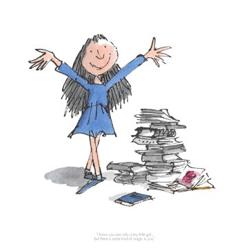 Quentin Blake Roald Dahl print - Matilda