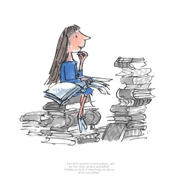 Quentin Blake Roald Dahl print - Matilda