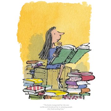 Quentin Blake Roald Dahl print - Matilda