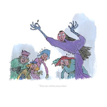Quentin Blake Roald Dahl print - Witches
