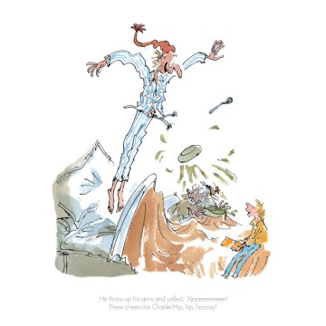 Quentin Blake Roald Dahl print - Charlie Chocolate factory