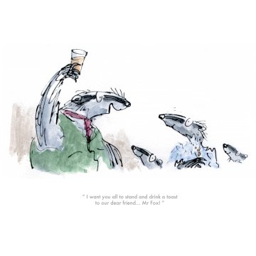 Quentin Blake Roald Dahl print - Fantastic Mr Fox