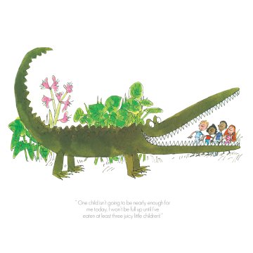 Quentin Blake Roald Dahl print - Enormous Crocodile
