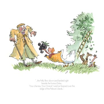 Quentin Blake Roald Dahl print - Giraffe Pelly Me
