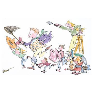 quentin-blake-trying-to-catch- a-mouse-signed-print